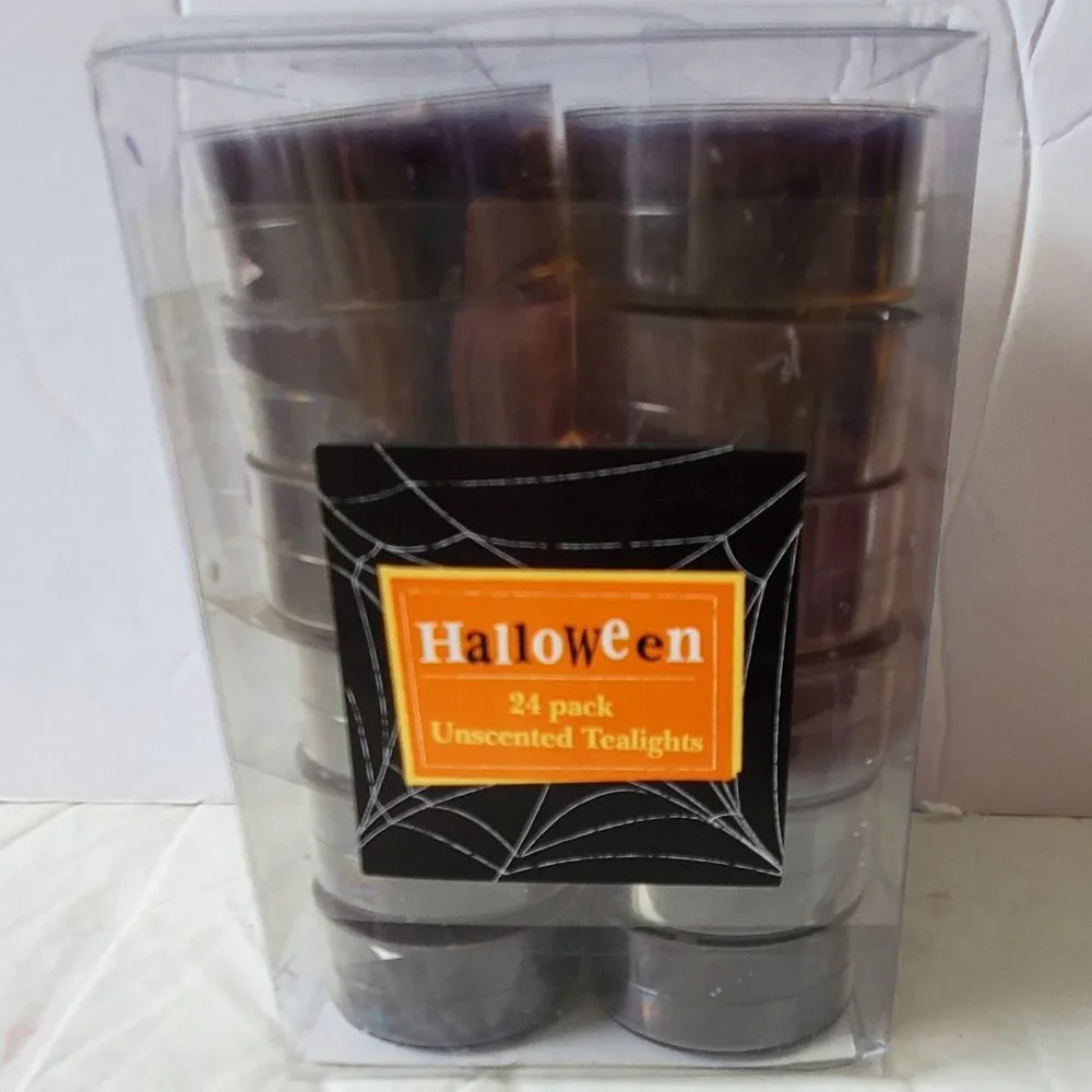 24 Black Uncented Tealights